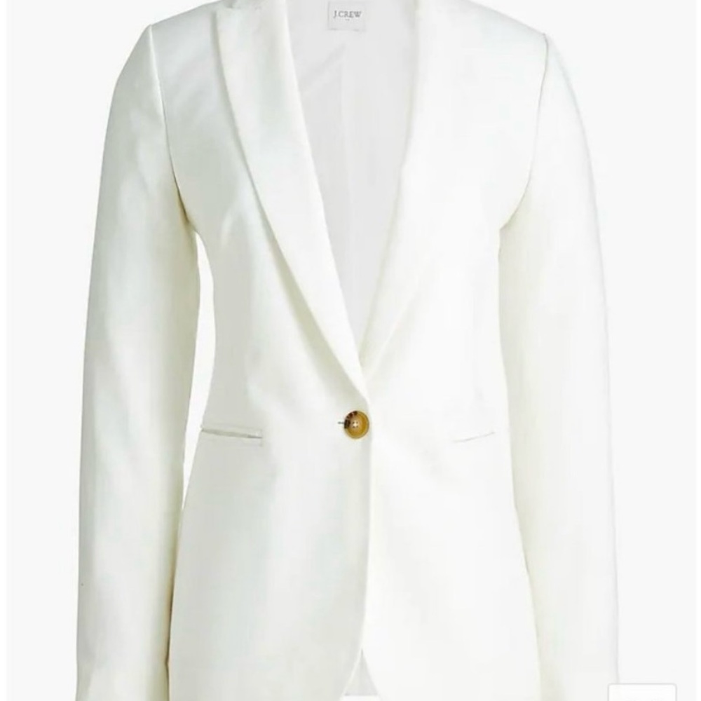 J. Crew Women's Ivory Blazer with Single Button